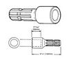 1-3/8"-6 Spline Male x 1" Round Female Shaft PTO Adapter  PTO4895