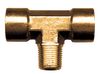 1/2 x 1/2 x 1/2" Forged Brass Female NPT - Female NPT - Male NPT Tee  106-D