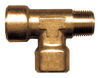 3/4 x 3/4 x 3/4" Forged Brass Female NPT - Male NPT - Female NPT Tee  107-E