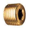 3/4" Brass Male NPT Countersunk Square Plug  118-E