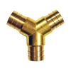 1/4" Brass Hose Barb Y-Connector  123Y-4