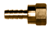 3/16 x 1/4" Brass Hose Barb - Female Swivel 45° SAE Flare Coupler  128-34