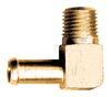 3/8 x 1/4" Brass Fuel Line Hose Barb - Male 90° NPT Connector  339-6B