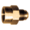 3/8 x 1/2" Brass Female 45° SAE Flare - Male 45° SAE Flare Coupler  35-68