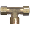 1/4 x 1/8" Brass Poly Tube Compression w/Fixed Insert - Compression w/Fixed Insert - Female NPT Tee   478-4A