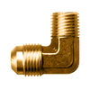 5/8 x 3/8" Brass Male 45° SAE Flare - Male NPT  90° Elbow  49-10C