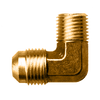 1/2 x 1/2" Brass Male 45° SAE Flare - Male NPT  90° Elbow  49-8D