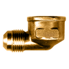 3/8 x 1/2" Brass Male 45° SAE Flare - Female NPT  90° Elbow  50-6D