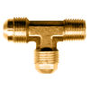 5/8 x 1/2 x 5/8" Brass Male 45° SAE Flare - Male NPT  - Male 45° SAE Flare Tee   51-10D