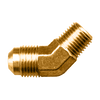 3/8 x 1/2" Brass Male 45° SAE Flare - Male NPT  45° Elbow  54-6D