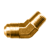 1/2 x 3/8" Brass Male 45° SAE Flare - Male NPT  45° Elbow  54-8C