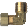 1/4 x 1/4" Brass Compression - Male NPT  90° Elbow  69-4B