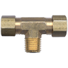 5/8 x 1/2" Brass Compression - Compression - Male NPT Tee   72-10D