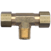 3/16 x 1/8" Brass Compression - Compression - Male NPT Tee   72-3A