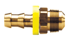 1/4 x 1/4" Brass Grip-Tite Hose Barb - Male 37° JIC Connector  737-44