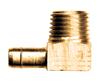 1/4 x 1/4" Brass Ring Type Hose Barb - Male NPT 90° Elbow  969-4B