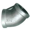 1/2" Sch. 40 Galvanized Iron Female NPT 45° Elbow  GI-105-D