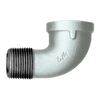 3/8" Sch. 40 Galvanized Iron Male NPT - Female NPT 90° Street Elbow  GI-116-C