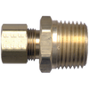 1/4 x 1/8" Lead Free Brass Poly Tube Compression w/Fixed Insert - Male NPT Connector  LF-468-4A