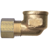 3/8 x 1/4" Lead Free Brass Compression - Female NPT  90° Elbow  LF-70-6B