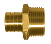 1/2 x 3/4" Lead Free Brass PEX Hose Barb - Male NPT Adapter  LF-PEX-125-10E