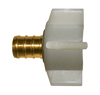 3/8 x 1/2" Lead Free Brass PEX Hose Barb - Female NPT Swivel Adapter  LF-PEX-126SPN-8D