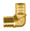 3/8" Lead Free Brass Pex Hose Barb 90° Elbow  LF-PEX-99HB-8