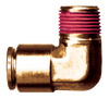 3/8 x 1/8" Brass Push-To-Connect - Male NPT 90° Elbow  PC69-6A