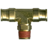 1/4 x 1/4 x 1/8" Brass Push-To-Connect - Push-To-Connect - Male NPT Swivel Tee  PC72SW-4A