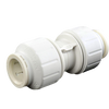 1" JG® White Polypropylene CTS Twist Lock Union  PEI0436