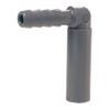 3/8 x 1/4" JG® Grey Acetal Male Stem - Hose Barb 90° Elbow  PI291208S