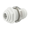 1/2" JG® White Polypropylene Push-To-Connect Bulkhead Union  PP1216W