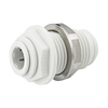 3/8 x 1/4" JG® White Polypropylene Push-To-Connect Reducing Bulkhead Union  PP201208W