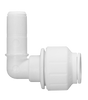 1/4 x 1/4" JG® White Polypropylene Male Stem - Push-To-Connect 90° Elbow  PP220808W