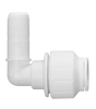 3/8 x 3/8" JG® White Polypropylene Male Stem - Push-To-Connect 90° Elbow  PP221212W