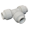 3/8" JG® White Polysulfone CTS Twist Lock Tee  PSEI0216