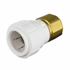 3/8" JG® White Polysulfone CTS Twist Lock - Stainless Female UNEF Connector  PSEI6012U9P