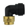 1/2 x 1/2" JG® Black Polysulfone CTS Twist Lock - Brass Female NPS 90° Elbow  PSEI612034E