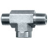 3/4 x 3/4 x 3/4" Steel Male NPT - Male NPT - Female NPT Tee  S1006M-E
