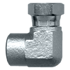 1/2 x 1/2" Steel Female NPT - Female NPSM Swivel 90° Elbow  S1100-DD