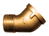 3/4 x 3/4" Cast Brass Male NPT - Female NPT 45° Street Elbow  124-E