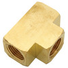 3/4" Brass Female NPT - Male NPT - Female NPT Tee   G16T88BX-12-12