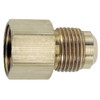 1/8 x 1/4" Brass Female NPT - Male 45° SAE Flare Connector   G1408-02-04