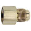 1/4 x 3/8" Brass Female NPT - Male 45° SAE Flare Connector   G1408-04-06