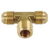 1/8 x 5/16" Brass Male NPT - Male 45° SAE Flare Tee   G14T46-02-05