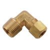 1/8 x 1/4" Brass Male NPT - Compression 90° Elbow   G6096-02-04