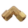 1/8 x 3/8" Brass Male NPT - Compression 90° Elbow   G6096-02-06