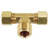 1/8 x 1/8 x 1/8" Brass Male NPT - Compression - Compression Tee   G60T06-02-02