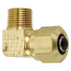 3/8 x 1/2" Brass DOT Male NPT - Compression 90° Elbow   G7096-06-08