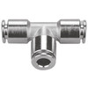 4mm Nickel Plated Brass Push-To-Connect Tee   G60T00PM-04M-04M